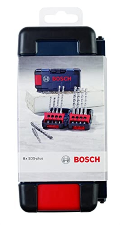 Bosch 2607019903 SDS-Plus-3-Spiral matkap ucu için darbeli matkap, 8-parçalı set
