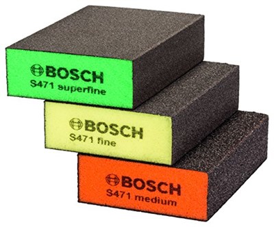 Bosch 2608621253 Zımpara Malzemesi, Sünger Zımpara Seti, Mavi (3 Parça) - Seçenekler: 1 adet, 1 x S471 Standard Block, 1 x S473 Standard-Teller...