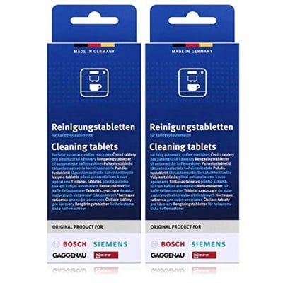 Bosch 2li paket temizlik tableti, kahve otomatları için, termo sürahiler TCZ6001 2 x 10 tablet