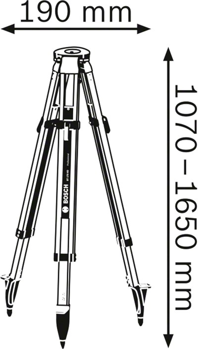 Bosch Bt 170 Hd Tripod - Bedenler: 170 cm, 250 cm