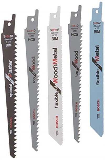 Bosch Home and Garden Akülü Panter Testere Keo için 5 Parça Panter Testere Bıçağı Seti, Yeşil