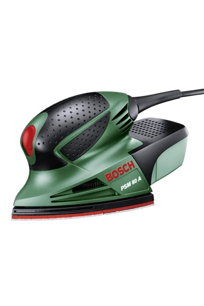 Bosch Home And Garden Çok Amaçlı Zımpara Psm 80 A, 3 Redwood Zımpara Kağıdı, Çanta (80 W, Titreşim Sayısı 20000 Dev/Dak, Zımparalama Yüzeyi 104 Cm²)