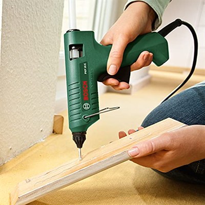Bosch Home and Garden PKP 18 E Elektrikli Sıcak Tutkal Tabancası, 200 V, Tutkal Çubuğu 1 Adet Ekstra Uzun Nozül, Yeşil