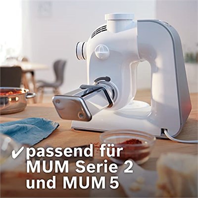 Bosch Makarna silindiri Tagliatelle MUZ5NV2, kendi yaptığınız Tagliatelle için makarna silindiri, 7 mm, paslanmaz çelik, MUM 5 ve MUM Seri 2 için uygun
