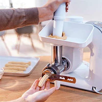 Bosch MUZ5BS1 Lifestyle set Bakingsensation Spritzgebaeckvorsatz, karıştırma kabı, kıyma makinesi, beyaz