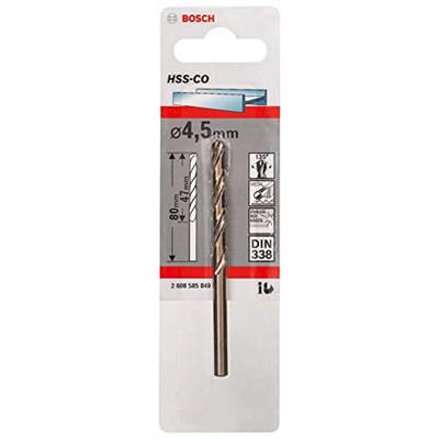 Bosch Pro metal matkap HSS-Cobalt, 2608585849, 0 watts, 0 volts - Bedenler: 1,5 mm, 2 mm, 3 mm, 4,5 mm, Ø 6,5 mm, 7 mm, 8,5 mm, 9 mm...