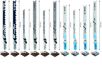 Bosch Professional 10 parçalı dekupaj testere bıçağı seti Basic for Wood and Metal (ahşap ve metal için, dekupaj testeresi aksesuar