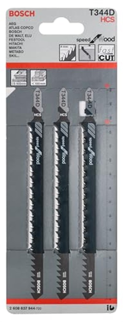 Bosch Professional 3 Parça Dekupaj Testeresi Bıçağı, Gri, 3 Adet