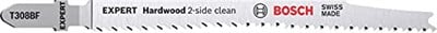 Bosch Professional 3x EXPERT ‘Hardwood 2-side clean’ T 308 BF Dekupaj Testere Bıçakları (Plastik kaplı levhalar, Multipleks levha, Uzunluk 117 mm, Aksesuar Dekupaj Testeresi)