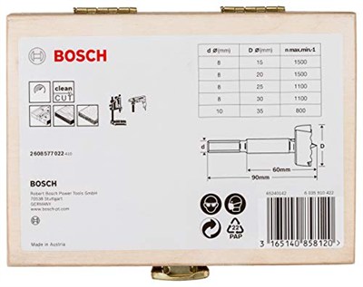 Bosch Professional 5 Parçalı Forstner Matkap Ucu Seti (Ahşap İçin, Ø 15/20/25/30/35 Mm, Uzunluk 90 Mm, Matkap Aksesuarı)