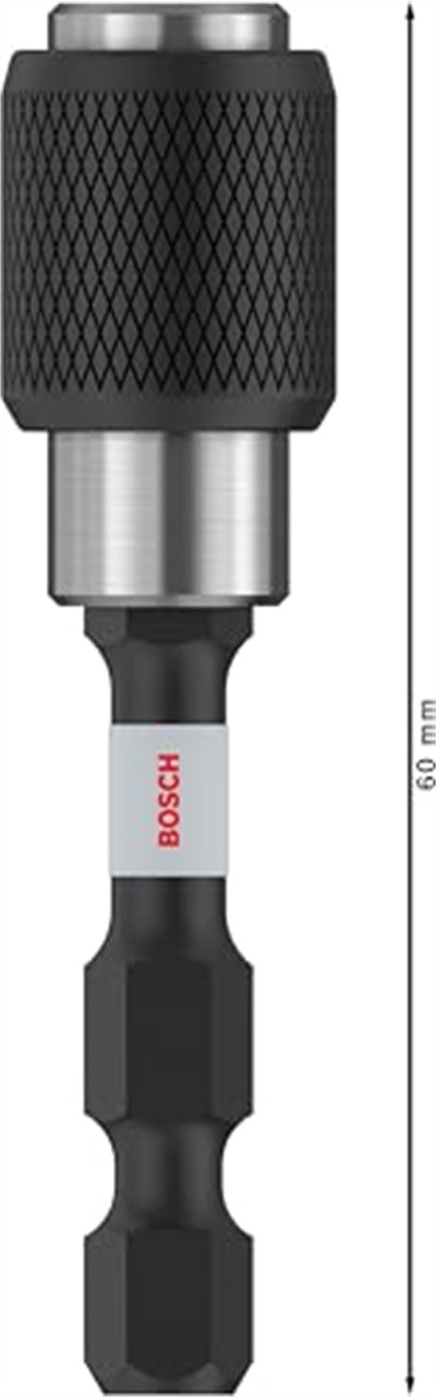 Bosch Professional Accessories 2608522320 Hızlı Kilit Uç Tutucu (Darbe Kontrolü, 1/4 İnç Altıgen Şaft, Maymuncuk Ve Tıklama)