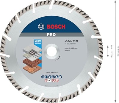 Bosch Professional Accessories Elmas Kesme ve Delme Aksesuarları, Disk, Gri, 1 Adet