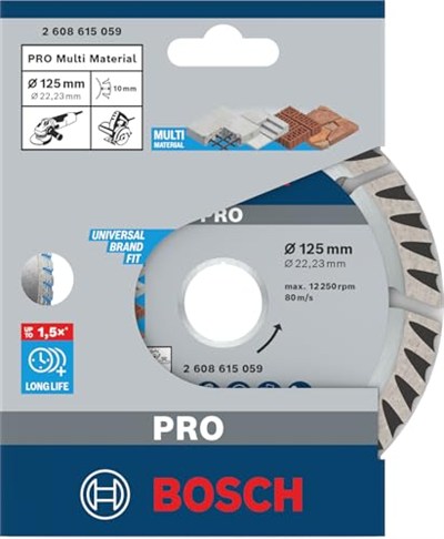Bosch Professional Accessories Elmas Kesme Ve Delme Aksesuarları, Disk, Gri, 1 Adet, 12,5 cm