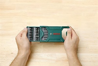 Bosch Professional Accessories X/Line Mini 25 Parça Vidalama Seti, Plastik Kutu, Yeşil