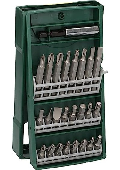 Bosch Professional Accessories X/Line Mini 25 Parça Vidalama Seti, Plastik Kutu, Yeşil