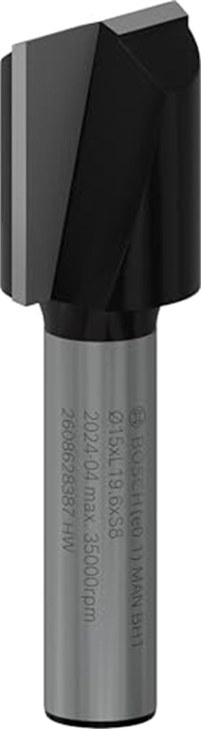 Bosch Professional Ahşap İçin Standart Yiv Frezesi (Ø 15 Mm, Çalışma Uzunluğu 19,6 Mm, El Frezesi Aksesuarı, 8 Mm) - Seçenekler: D1 4 mm, L 8 mm, G 51 mm, D1 12 mm, L 32 mm, G 62 mm...