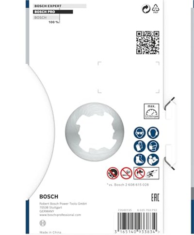 Bosch Professional Elmas Kesme Diski, Standart (Evrensel, X-Lock, Delik Çapı: 22,23 mm, Kesme Genişliği 2 mm), 2608615166, Gri, 12,5 cm