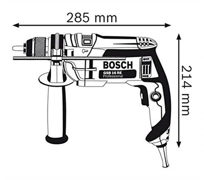 Bosch Professional GSB 16 RE Darbeli Matkap (750 W, Mandren Çapı: 1,5-13 mm, Betonda Delme Çapı: 18 mm)