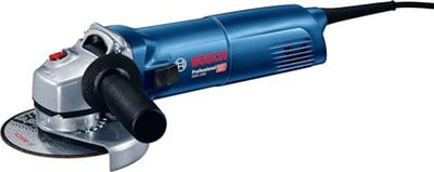 Bosch Professional GWS 1400 açılı taşlama makinesi 601824800, 1.400 W motor, 125 mm disk çapı, yuva flanşı, koruyucu kapak, germe somunu, iki delikli anahtar, kartonda