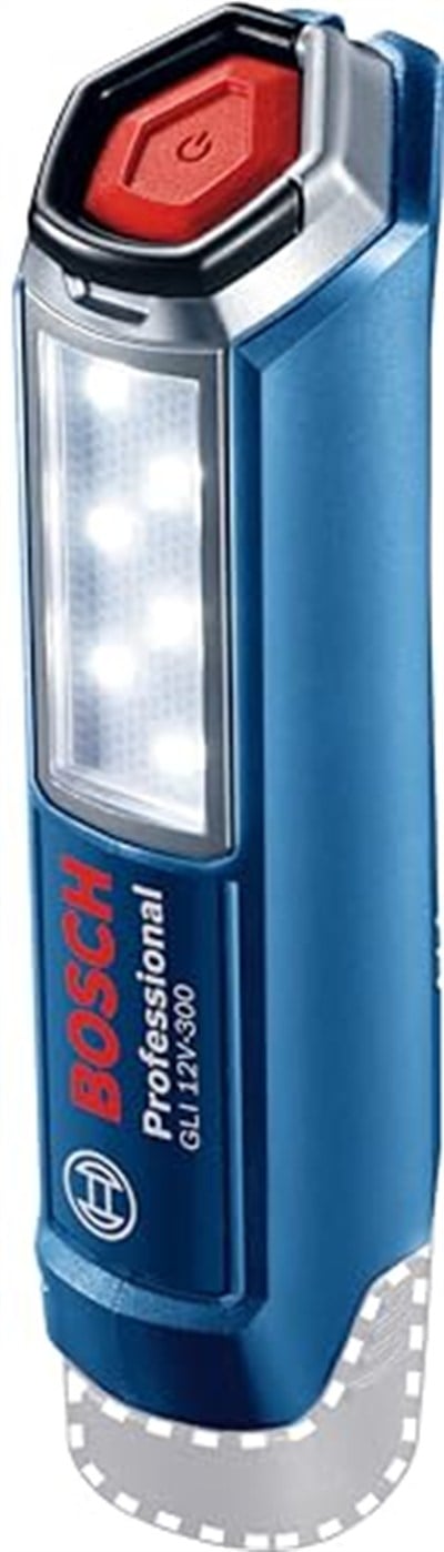 Bosch Professional pil lamba GLi 12 V-300 (pil, karton, 12 Volt, ışık akımı: 300 Lümen)