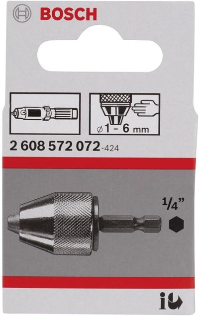 Bosch Professional Sistem Mandreni (Akülü Vidalama Makinesi İçin Aksesuar), gri, 1 Adet - Seçenekler: 1/4