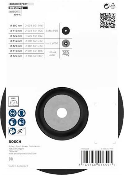 Bosch Professional Zımpara diski 125 mm, 1 adet