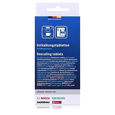 Bosch Siemens 311819 00311819 orijinal 3 x kireç çözücü Tab Entkalkungstabletten Entkalkertabletten temizlik 2 in1 Calc + Protect, kısmen EQ. 5 EQ. 6 EQ. 7 EQ. 8 kahve otomatı kahve makinesi kahve mak