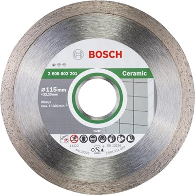 Bosch Standard Seri Seramik İçin, 9+1 Elmas Kesme Diski Set 115 mm - Bedenler: 115 mm, 125 mm