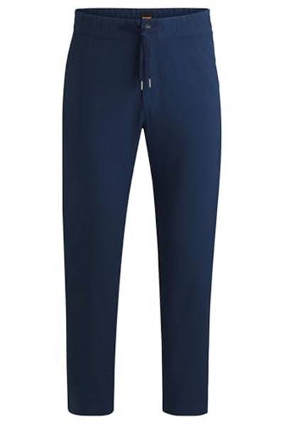 BOSS Erkek Sanderson-L Regular-Fit pantolon, rahat streç keten karışımı