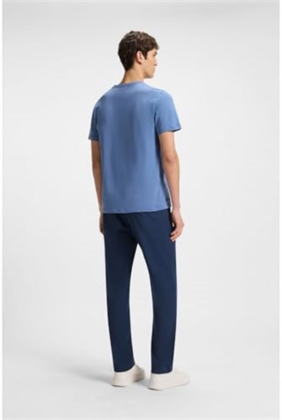 BOSS Erkek Sanderson-L Regular-Fit pantolon, rahat streç keten karışımı