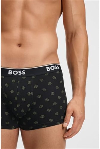 BOSS Logolu Bel Bantlı 3lü Paket Boxer, 50531701