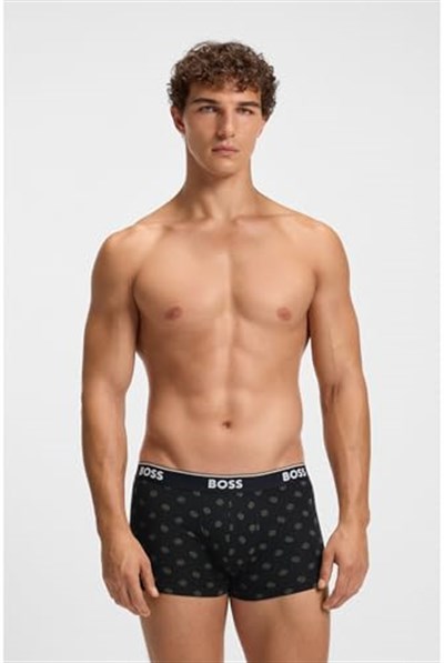 BOSS Logolu Bel Bantlı 3lü Paket Boxer, 50531701