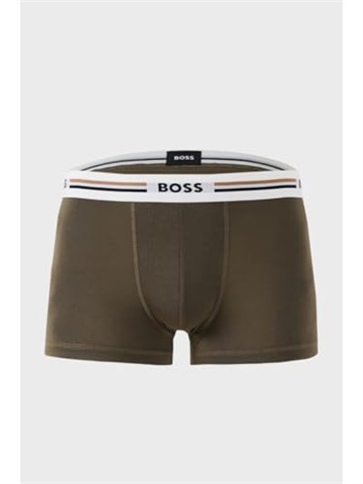 BOSS Logolu Elastik Bel Bantlı Pamuklu 3Lü Paket Boxer, 50531684