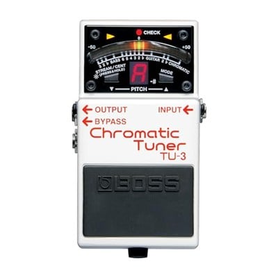 BOSS TU-3 akort cihazı pedal, beyaz