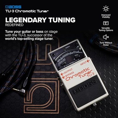 BOSS TU-3 akort cihazı pedal, beyaz