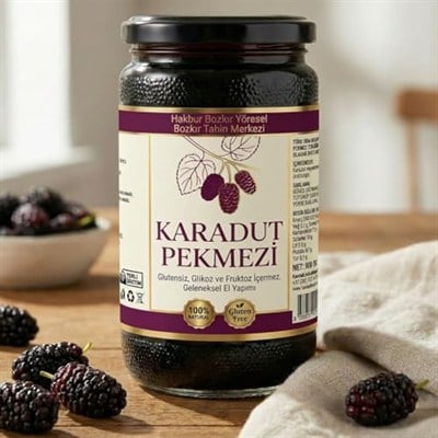 Bozkır Tahin Merkezi Karadut Köy Pekmezi 800 gr (Doğal&katkısız)