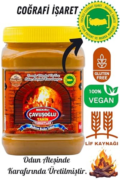 Bozkırlı Çavuşoğlu Tahin Çifte Kavrulmuş Kepekli Katkısız 930 gr