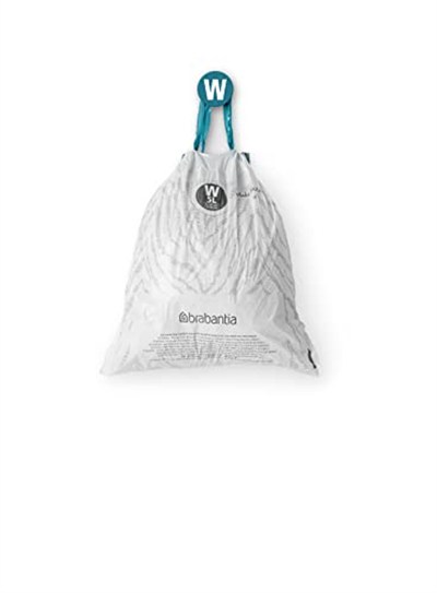 Brabantia PerfectFit çöp torbası, çoklu paket (kod W/5 l) ekstra güçlü çöp torbaları, çekme bantlı, 10 rulo (200 çöp torbası)