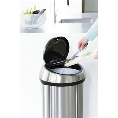 Brabantia Rubbish Bin, Paslanmaz Çelik, Mat Çelik