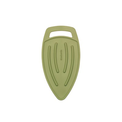 Brabantia - Ütü altlığı – ısıya dayanıklı ütü matı – koruyucu, esnek silikon – ütü rafı – kolay saklanabilir – maks. 220 °C – Çamaşır aksesuarı – Calm Green – 28,5 x 0,5 x 15 cm