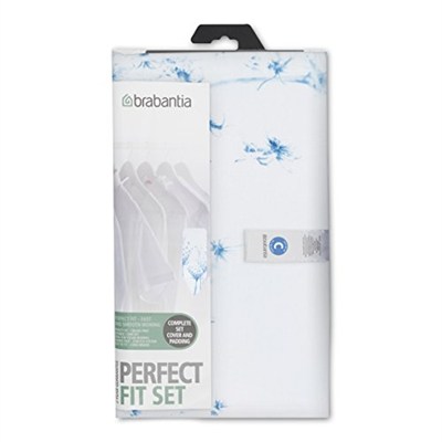 Brabantia ütü masası örtüsü C, 124 x 45 cm, komple set, pamuk, pamuk çiçek, 0,8 x 45 x 124 cm