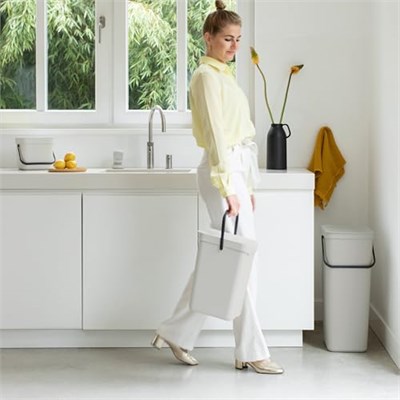 Brabantia Waste Bin Sort & Go 16 L Çöp kutusu, gray