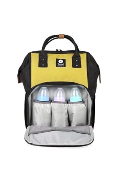 brandbaby (285) Unisex Sarı Anne ve Bebek Bakım Çantası Sarı/Siyah