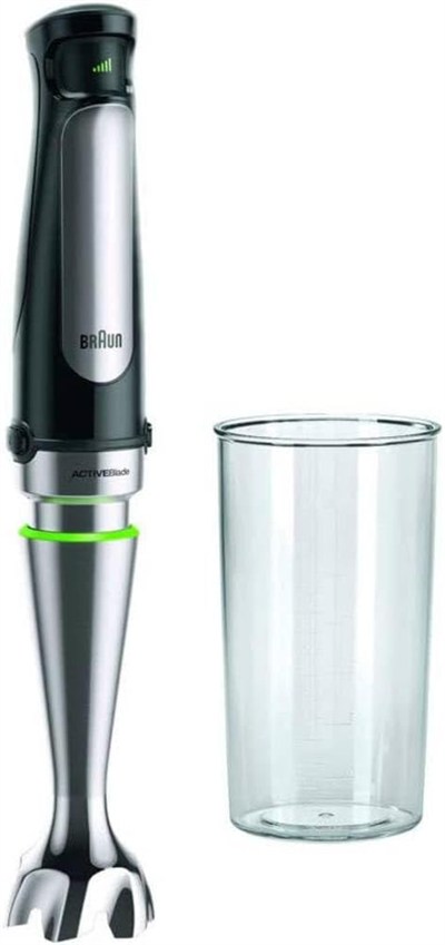 Braun MultiQuick 7 MQ 7000X el mikseri, çıkarılabilir paslanmaz çelik karıştırma ayağı, ActiveBlade teknolojisi, en sert malzemeleri püre haline getirmek için, 600 ml karıştırma ve ölçüm kabı dahil, 1