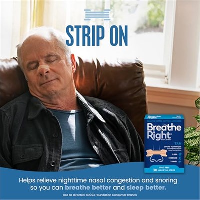 Breathe Right Nasenpflaster, büyük, ten rengi, 1 Pack (30 strips)