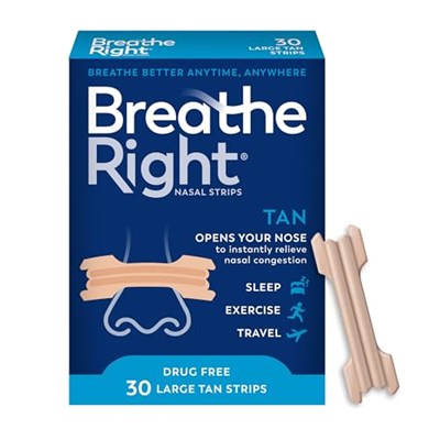 Breathe Right Nasenpflaster, büyük, ten rengi, 1 Pack (30 strips)