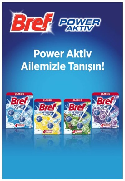 Bref Power Active Çam ve Lavanta Kokulu 4lü Klozet Bloğu 4 x 50 g, Çam & Lavanta 4