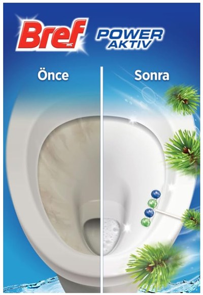 Bref Power Active Çam ve Lavanta Kokulu 4lü Klozet Bloğu 4 x 50 g, Çam & Lavanta 4