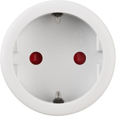 Brennenstuhl Comfort-Line Mini 3+1 kablosuz priz seti, 3lü uzaktan kumanda seti (iç mekan, el vericisi ve yüksek temas koruması) beyaz