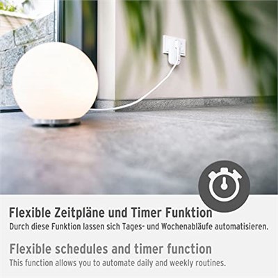 Brennenstuhl Wifi Özellikli Zaman Ayarlı Ses Kontrollü Akıllı Priz, Standart